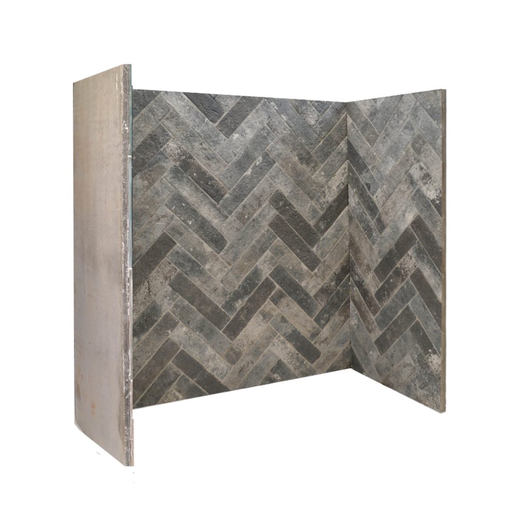 Steel Grey Herringbone