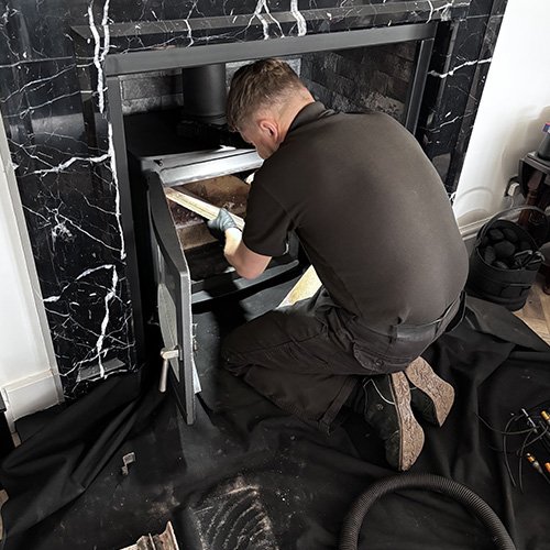 Reassembling stove internals